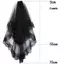 JCSYFAC Hai Lớp Ren Cô Dâu Veil Bla Đám Cưới Veil Có Lược Ngắn Cô Dâu Veil Trang Phục Hóa Trang Phụ Kiện Tóc Mới