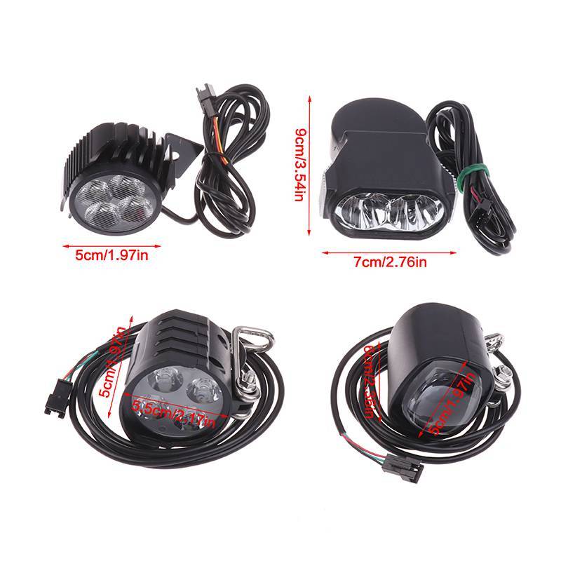 [KvJJL-t] Đèn xe đạp điện 36-72V có còi xe tay ga LED 12W Đèn trước LED chống nước Đèn pha đi xe đạp cho xe đạp điện mới