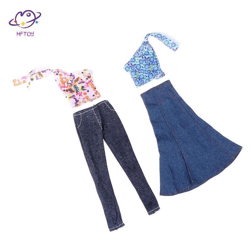 HFTOY Thời Trang Thu Đông Mini Quần Áo Tươi Cho 1 / 6 Búp Bê Trang Phục Hàng Ngày Váy Dự Tiệc Dễ Thương Quần Áo Cho Phụ Kiện Búp Bê Quà Tặng Trẻ Em ~