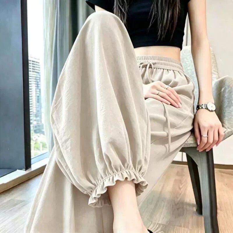 [Giảm giá có hạn trong thời gian] Quần nữ Bud Bloomers Mùa hè mỏng Phong cách 2026 Bán chạy Loose Slimmer Look Thoáng khí Kem chống nắng mắt cá chân @ -