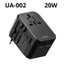 Ổ Cắm Du Lịch Đa Năng WIWU UA304 45W - Tích Hợp 3 Cổng USB-C & 1 USB-A, Sạc Nhanh Lap/Mac, ChuẩnUS/UK/AU/EU