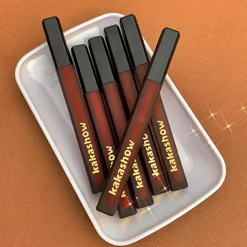 Kakashow Đen Satin Son Bóng Matte Matte Son Môi Môi Môi Bùn Nhung Làm Trắng Dưỡng Ẩm Không Dễ Dính Cốc Son Bóng Giá Rẻ