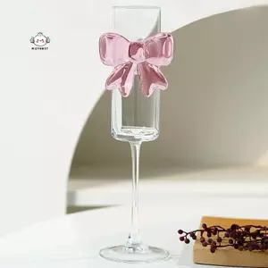 Maybest Creative Pink Nơ Champagne Kính Cao Lấp Lánh Cho Tiệc Gia Đình Ngày Lễ Và Đám Cưới {VN}