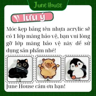 Móc - Kẹp bảng tên HSSV, nhân viên có thể kéo dãn - yoyo nhựa acrylic họa tiết Panda M18