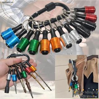 [Vận chuyển nhanh] Mũi khoan chuyển đổi chuỗi chìa khóa 6 chiếc IDEANEST, Giá đỡ đầu tuốc nơ vít cầm tay 6 chiếc, Cần mở rộng thay đổi nhanh trọng lượng nhẹ Dụng cụ cầm tay chuôi lục giác ngoài trời