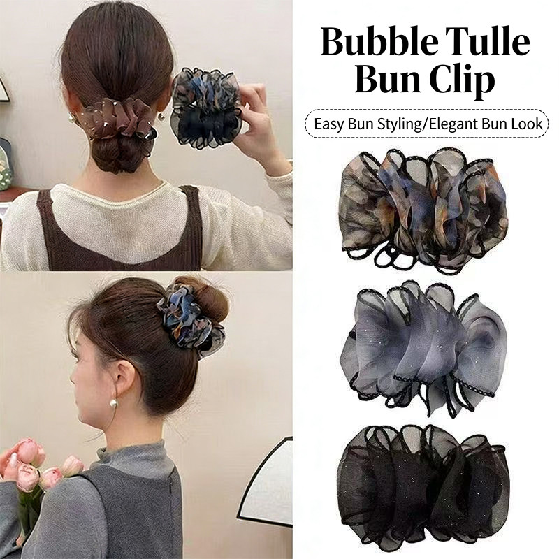Kẹp tóc đám mây lưới mới kiểu Pháp