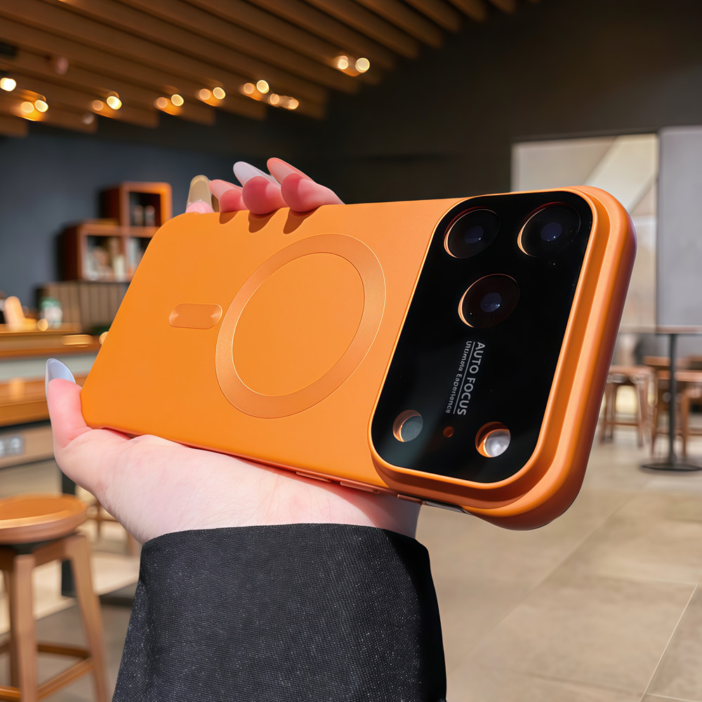 Ốp điện thoại từ tính cửa sổ lớn không viền cho IPhone 17 Pro Max 13 14 15 16 Pro Max Vỏ có Camera Bảo vệ toàn diện Vỏ chống sốc Vỏ cứng Vỏ bảo vệ điện thoại