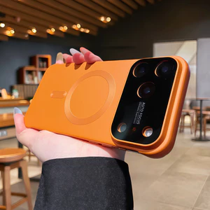 Ốp điện thoại từ tính cửa sổ lớn không viền cho IPhone 17 Pro Max 13 14 15 16 Pro Max Vỏ có Camera Bảo vệ toàn diện Vỏ chống sốc Vỏ cứng Vỏ bảo vệ điện thoại