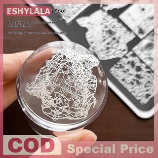 [Bea-t] Tấm dập móng tay dây ren kiểu Pháp Hình ảnh DIY In hình học Dụng cụ Stencil bằng thép không gỉ Mẫu tem làm móng tay [[mới]