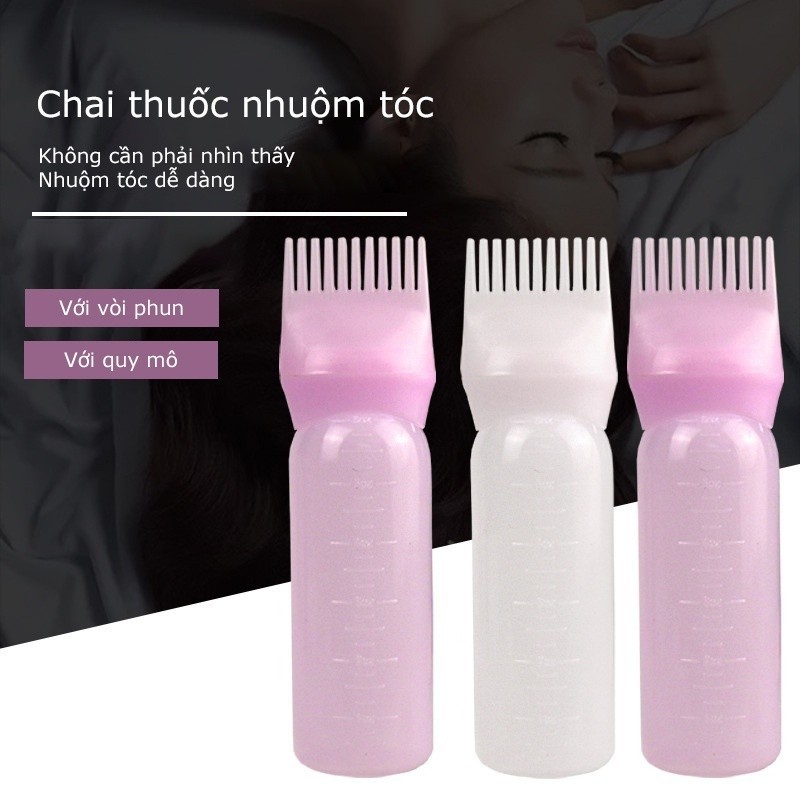 M6B Chai nhựa 120ml đựng thuốc nhuộm tóc thời trang tiện dụng dành cho nữ