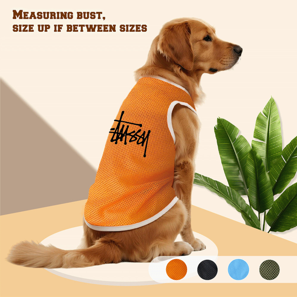 Áo vest lưới chó lớn 3XL-6XL, chó con, bàn chân chó, in graffiti, phong cách chui đầu, có sẵn 4 màu, thoải mái và thoáng khí, có thể giặt được bằng máy, thích hợp cho tất cả chó lớn