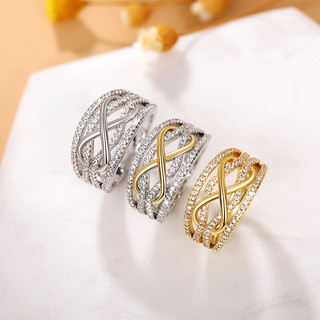 Nhẫn Zircon Bạc S925 Trang Sức Thời Trang Đơn Giản Quà Tặng Nữ