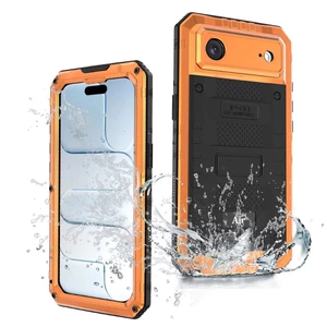 Ốp Kim Loại Sang Trọng IP68 Chống Nước Cho iPhone AiR 17 16 15 14 Plus 13 12 11 Pro Chống Thấm Nước Chịu Lực Chống Sốc