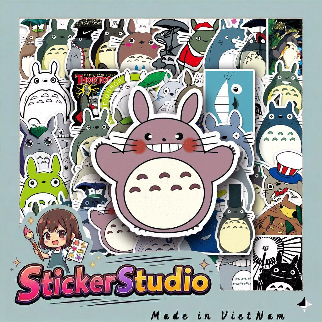 sticker bé gấu totoro ghibli