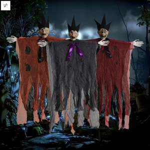 Halloween Treo Kinh Dị Đầu Lâu Ngôi Nhà Ma Ám Chống Đỡ Đạo Cụ Dự Tiệc Cho Sân Vườn Hộp Đêm