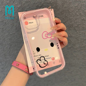 Ốp lưng iPhone chú mèo con dễ thương màu hồng cho iPhone 17 16 15 14 13 12 11 Pro ProMax Plus Ốp lưng silicon TPU mềm