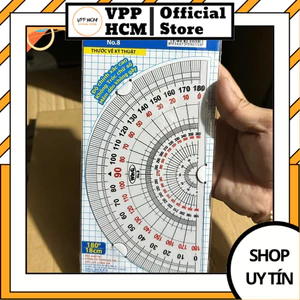 Thước Đo Độ 180 Độ WinQ No.8 Cỡ Lớn – Thước Nhựa Dẻo Trong Suốt, Vạch Chia Sắc Nét Chính Xác