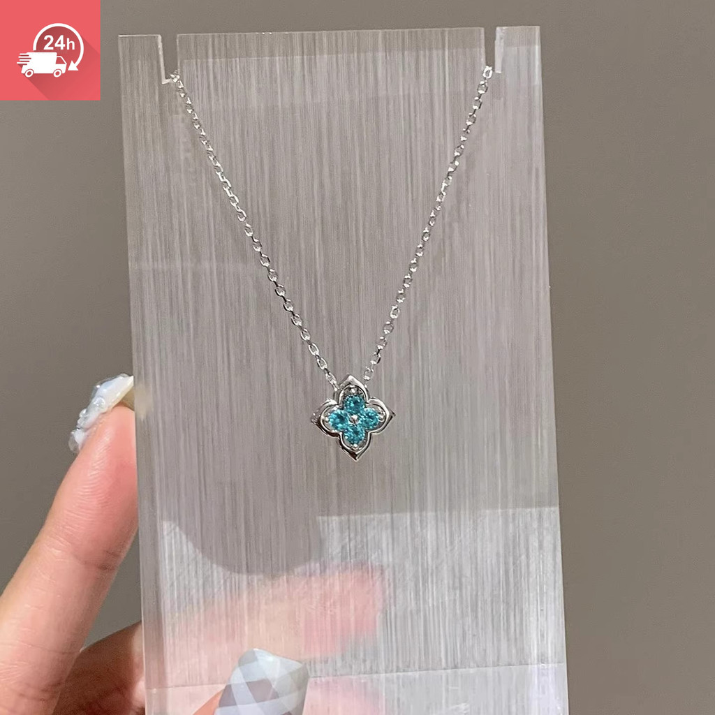 Mặt dây chuyền cỏ ba lá xanh khí chất thời trang Vòng cổ nữ cá tính và đa năng