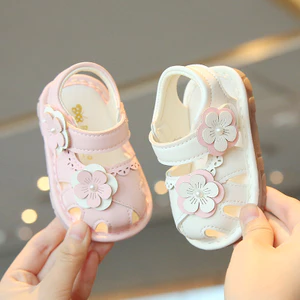 Thoáng Khí Cho Bé Tập Đi Giày Bò Tendon Đế Dễ Thương Cho Bé Công Chúa Gọi Giày Velcro Bé Gái Dép