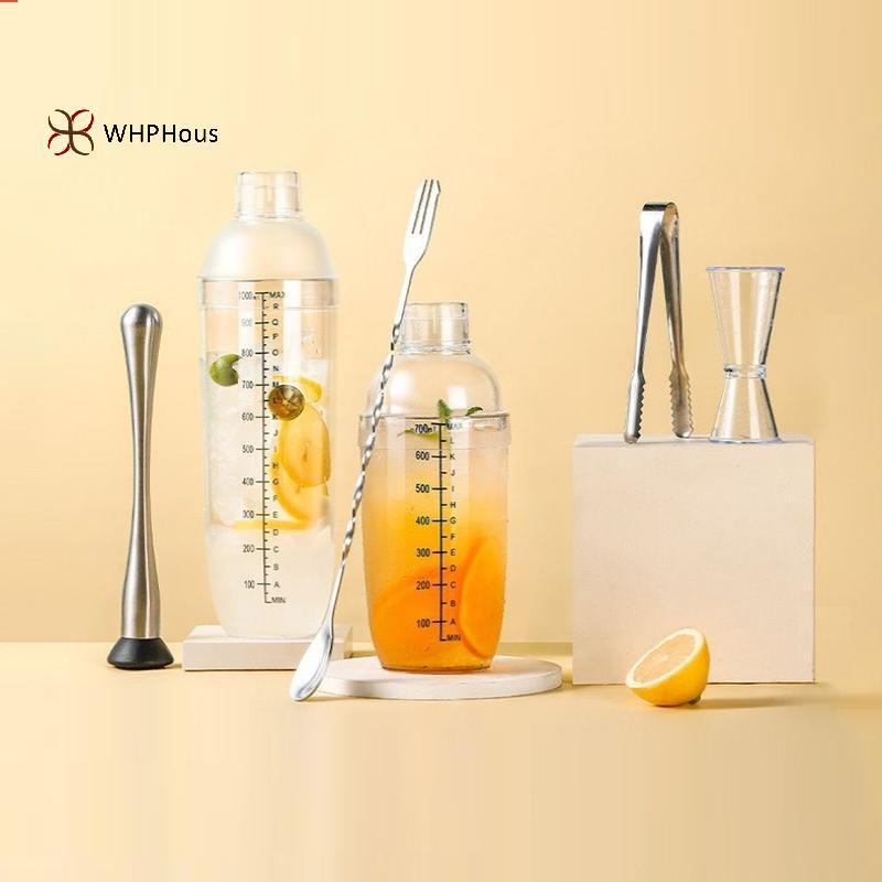 < WHPHous-t > 3 / 5 / 7 Chiếc Bộ Bình Lắc Cotail Và Bộ Đo Jigger Uống Hỗn Hợp Dụng Cụ Lắc Tay Để Pha Chế Và Thanh Gia Đình Đẹp