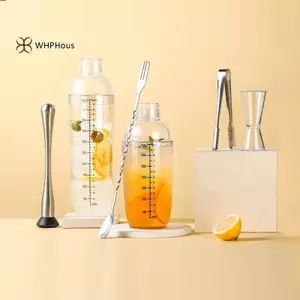 < WHPHous-t > 3 / 5 / 7 Chiếc Bộ Bình Lắc Cotail Và Bộ Đo Jigger Uống Hỗn Hợp Dụng Cụ Lắc Tay Để Pha Chế Và Thanh Gia Đình Đẹp