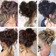 Tổng hợp xoăn Bun lộn xộn Móng vuốt Chignon Kẹp tóc đàn hồi Scrunchies Hairpieces Donut Updo Hair Pieces dành cho nữ [mới]