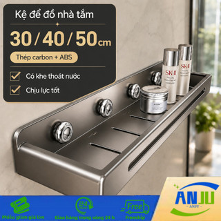 Kệ Để Đồ Nhà Tắm Dán Tường Không Cần Khoan , Thép Carbon Chống Gỉ , Dung Tích Lớn