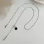 PNPIA- Ladies Tối Giản Hình Bầu Dục Thả Ba Dây Xích Nelace Dài Lariat Phong Cách Cho Đầm Baless Gợi Cảm Tuyên Bố Trang Sức