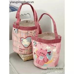 Nhật Bản Cô Gái Dễ Thương Sinh Viên Túi Xô Di Động Giá Trị Cao Hoạt Hình Bento Túi Nữ Nhân Viên Văn Phòng Mềm Cô Gái Túi Messenger