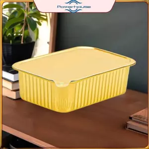 Hộp cơm trưa bằng lá nhôm POWER Gold Kín dùng một lần Takeaway Paaging Hộp giấy thiếc chống thương mại có nắp.