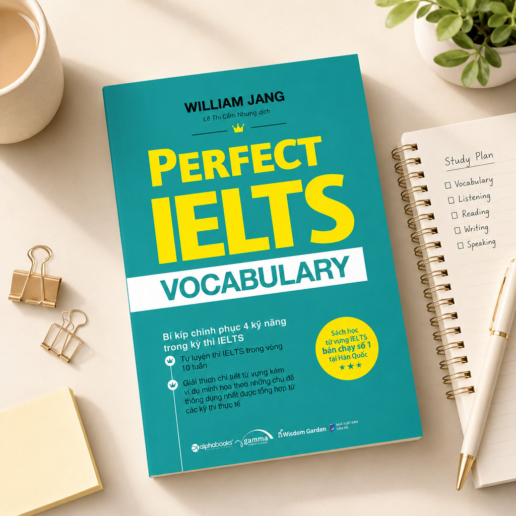 Sách - Perfect Ielts vocabulary - Tự Luyện IELTS trong vòng 10 tuần - William Jang  (Gamma Books)