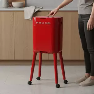 Jfory Thùng Rác Nhà Bếp Bánh Xe Đa Năng Dung Tích Lớn Nắp Cảm Ứng Thùng Rác Cho Nhà Bếp Và Nhà Vệ Sinh
