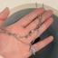 Vòng cổ hai lớp AWNGD, Vòng cổ hình ngôi sao bốn cánh phong cách Y2k, Dây chuyền xương rắn không đều Hiphop Colorfast Trang phục hàng ngày