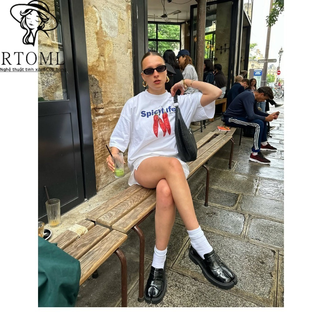 ✅24h Giao hàng】Áo thun nam nữ form rộng Hàn Quốc Họa tiết cá nhỏ thời trang 250GSM 100% Cotton Local Brand - RTOML