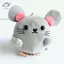 HFTOY 1 Cái 8CM Chuột Xám Sang Trọng Đồ Chơi Thú Nhồi Bông Túi Móc Khóa Mặt Dây Chuyền Chìa Khóa Cô Gái Quà Tặng Đám Cưới Búp Bê ~