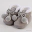 Trẻ Sơ Sinh Bé Gái Mờ Booties Dễ Thương Nơ Trang Trí Chống Trơn Trượt Ấm Áp Giày Đi Bộ Đầu Tiên