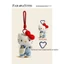 Mặt dây chuyền sang trọng Hello Kitty dễ thương có ba lô và khóa trái tim