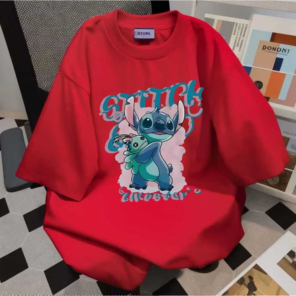 （Giao hàng 24h）Angela Áo Thun Phông Form Rộng 100% Cotton Hoạt Hình Dumbo In Áo Thun Nữ Mùa Hè Local Brand