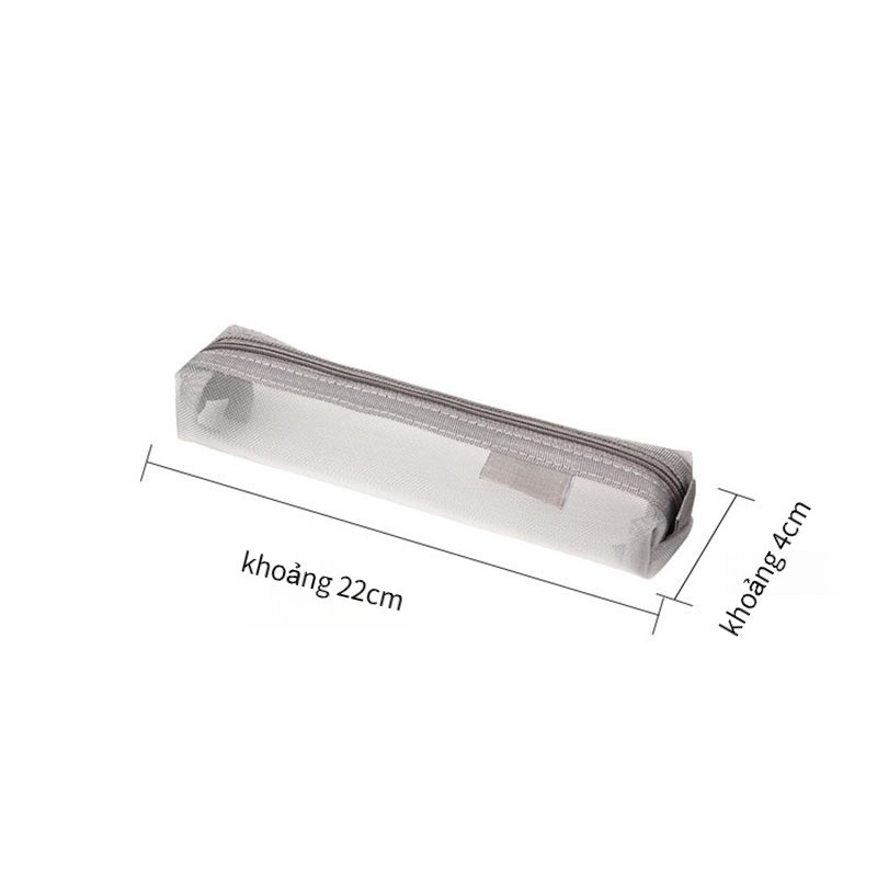 [COD] Hộp Đựng Bút Chì Mini Trong Suốt - Vải Lưới Bền, Độ Cứng Vừa Phải, Mẫu Mã Đơn Giản Sang Trọng