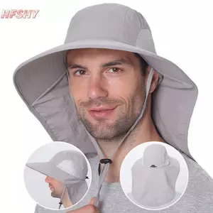 Mũ chống nắng vành rộng HFSHY dành cho nam Mũ Nylon có thể tái sử dụng, có thể điều chỉnh và chống nước có lưới dệt, thích hợp để đi bộ đường dài và cắm trại VN