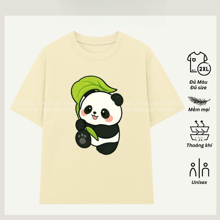 （Giao hàng 24h）Angela Áo Thun Hoạt Hình Sanrio Panda Gấu Trúc Dễ Thương Cute Unisex Form Rộng Nam Nữ Local Brand