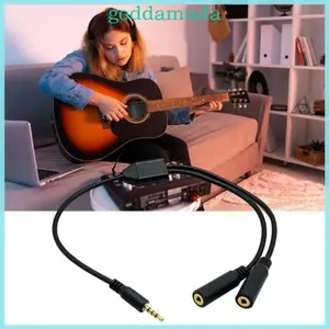 GODD Mạ Vàng TRRS 2 5 Mm Nam Đến Đôi 2 5 Mm Cáp Nữ Âm Thanh Dây Cho Tai Nghe Mics Adapter Độ Trung Thực Âm Thanh