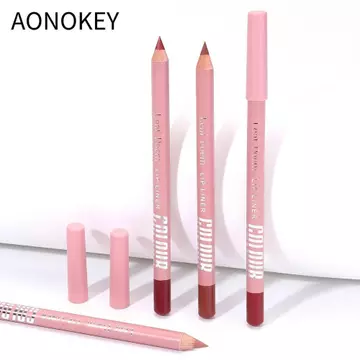 AONOKEY Bút chì kẻ môi mờ AONOKEY, Bút chì son môi lâu trôi không thấm nước, Bút kẻ môi dưỡng ẩm