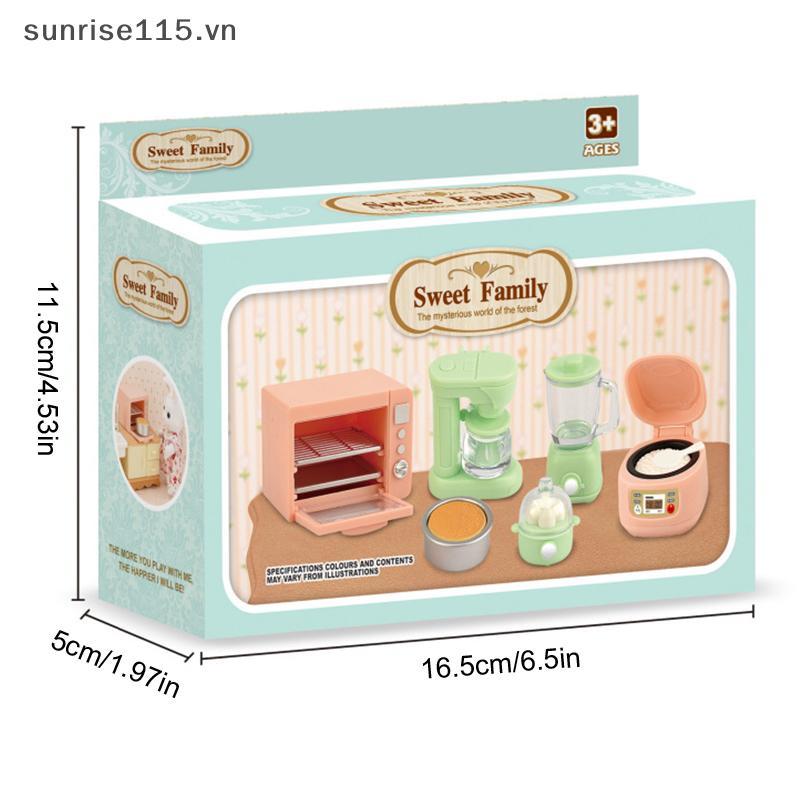 SRVN 1 Bộ 1: 12 Nhà Búp Bê Bếp Cơm Thu Nhỏ Lò Vi Sóng Máy Trái Cây Máy Hấp Trứng Đồ Dùng Nhà Bếp Mô Hình Trang Trí Nhà Búp Bê Phụ Kiện.