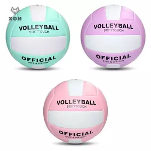 Cuộc thi bóng chuyền PVC Bóng chuyền Size 5 dành cho bãi biển Cắm trại ngoài trời Bóng chuyền Huấn luyện trò chơi trong nhà [Mina]