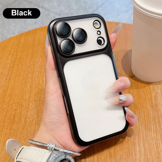 Ốp Điện Thoại Trong Suốt Mờ Mới Cho iPhone 17 Pro 14 16 15 13 11 12 Pro Max Khung Mạ Không Khí Bảo Vệ Camera Vỏ Chống Sốc