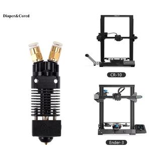 DIAPER & CORED 1 Mảnh Kim Loại Hai Màu Nóng Đùn Báo Chí Cho Máy IN 3D 2 TRONG 1 OUT Hotend Dualcolor Cho CR-10 Series Creality Ender 3 YTH