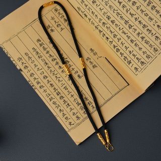 Dây Cao Su 5 đốt- Dây Dù Thái 5 đốt- Bọc Vàng 8K - Trầm Hương Yên Lộc (Mua một, tặng một hộp nhung)