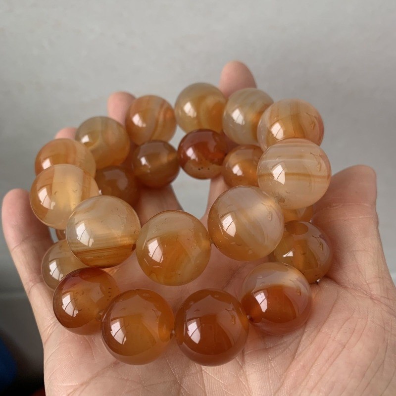Vòng tay mã não băng tự nhiên, phong cách dân tộc hiện đại