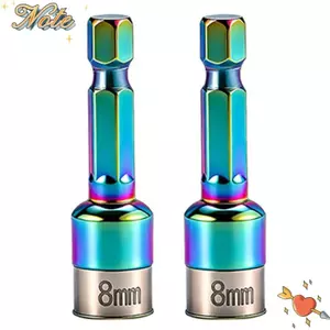 NOTE1 1 / 5 Ổ cắm đầy màu sắc, Tay tuốc nơ vít khí nén có độ cứng cao 8mm, Ổ cắm tác động chống mài mòn đa năng loại kẹp không từ tính cho tuốc nơ vít khí nén